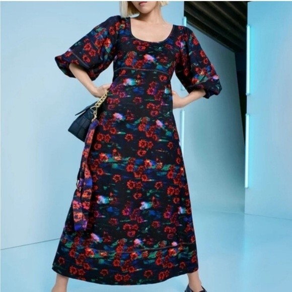 Rachel Comey x Target Collab Floral A-Line Midi Dress with Pockets Size 4 - Picture 1 of 9